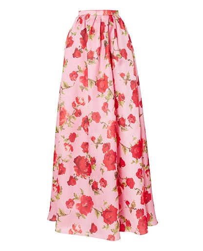 Rose-Print Ball Skirt