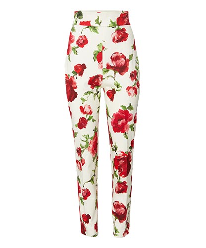Rose-Print Slim Pant