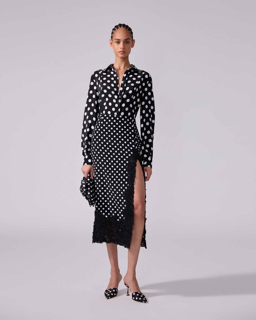 Polka Dot Midi Skirt