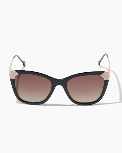 Cat Eye Sunglasses with Contrast Detail