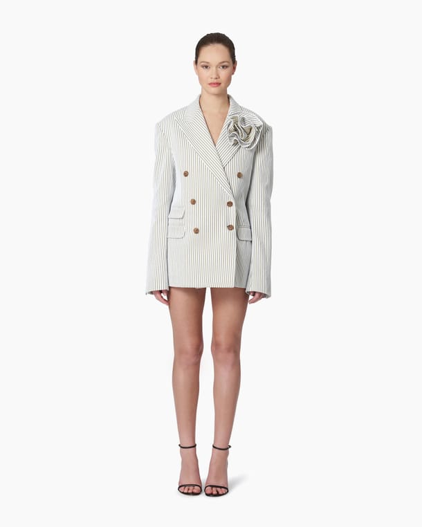 Striped Appliqué Jacket