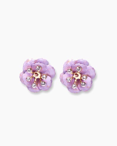 Enamel Flower Stud Earring