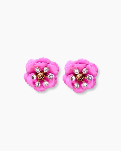 Enamel Flower Stud Earring