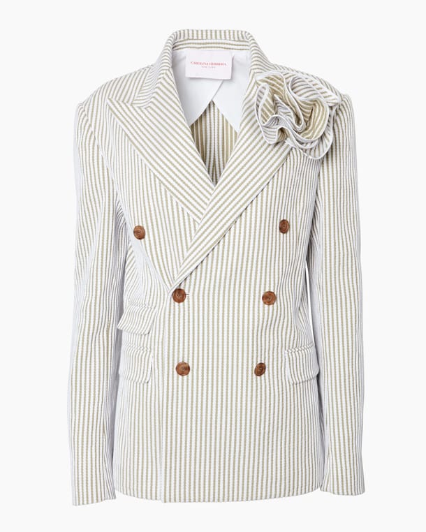 Striped Appliqué Jacket