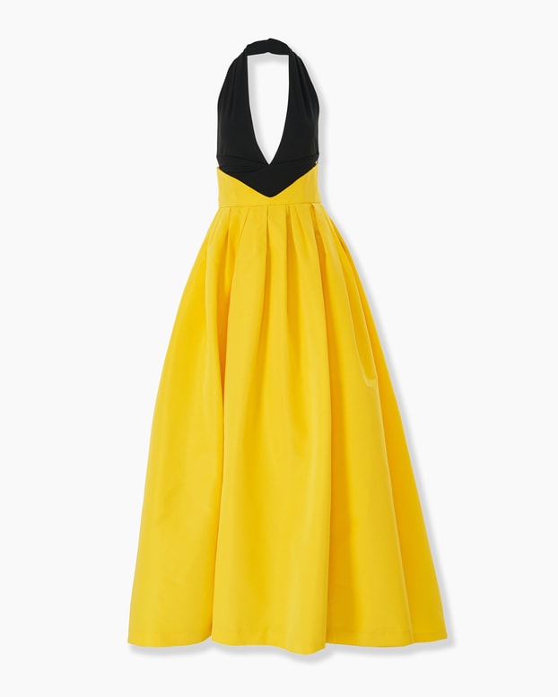 Halterneck V-Waist Gown