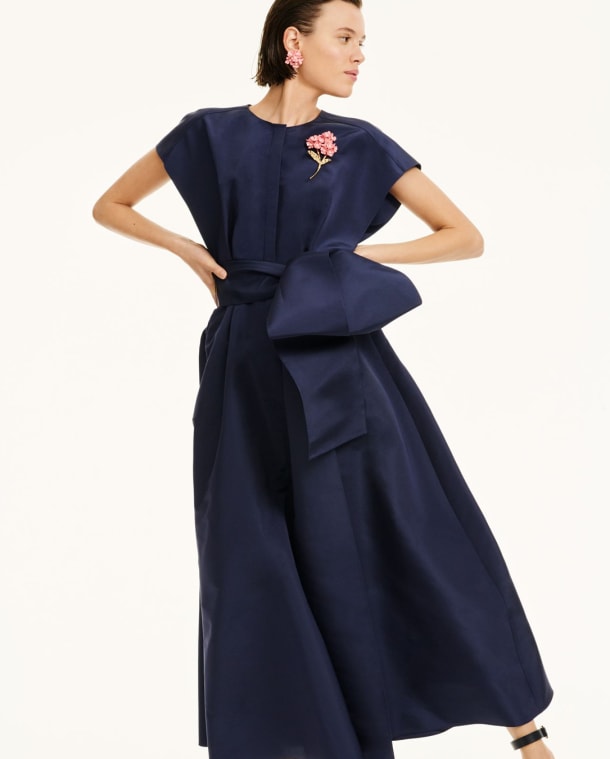 Drop Shoulder Dress With Sash