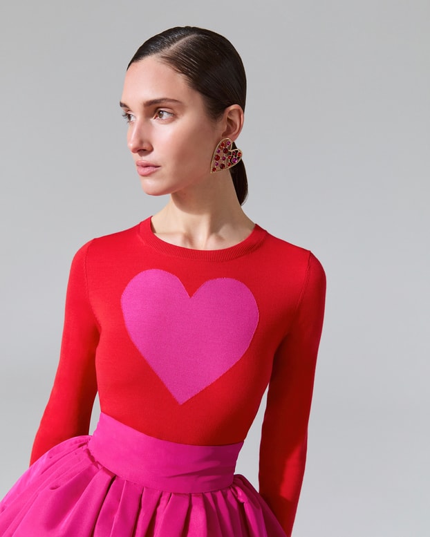 Intarisa-Knit Heart Sweater