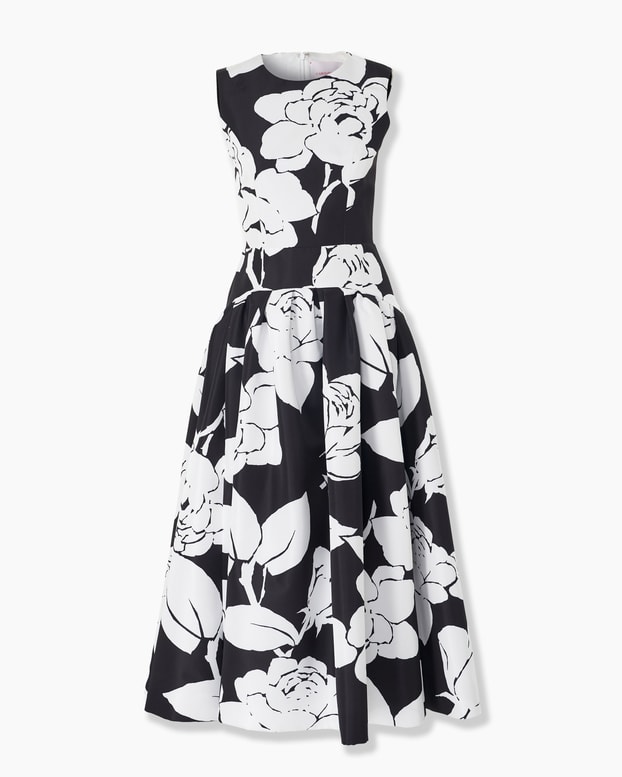 Floral-Print Midi Dress