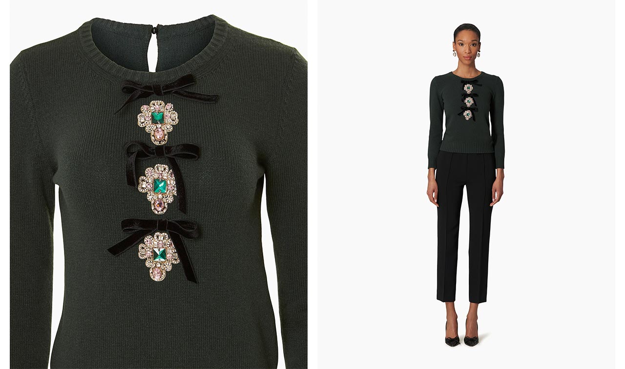 Jewel-Embellished Sweater