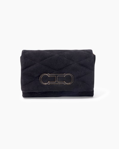 Quilted Suede Clutch