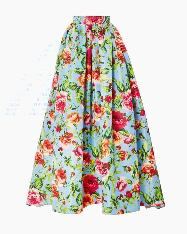 Rose-Print Ball Skirt