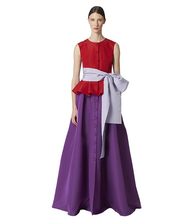 Peplum Gown With Sash