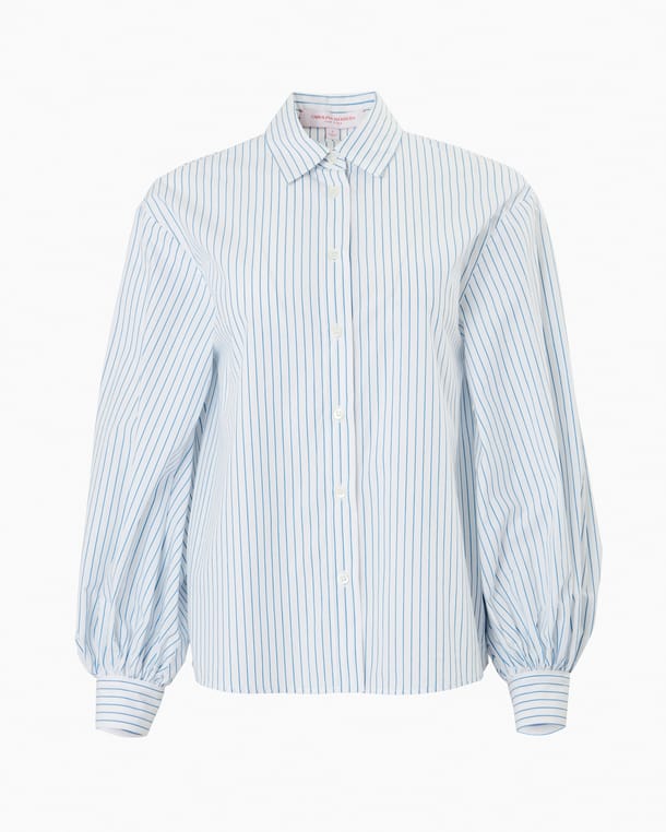 Striped Puff Sleeve Blouse