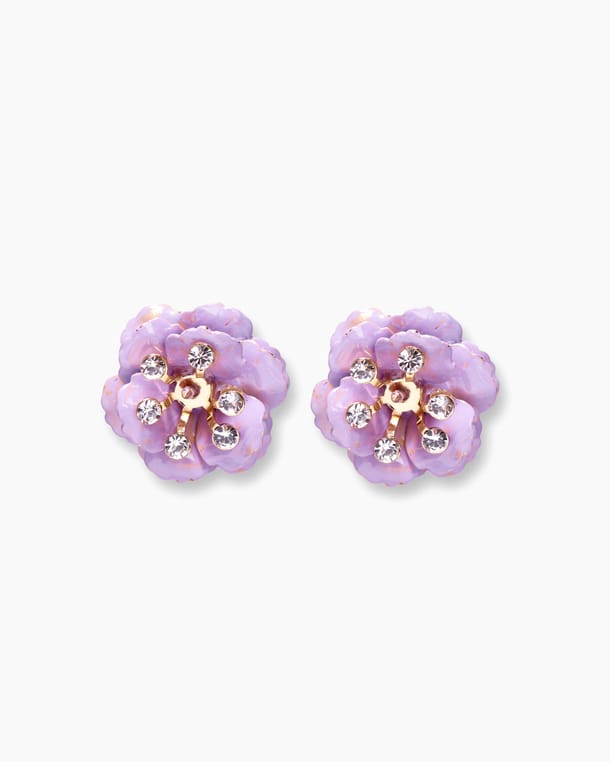 Enamel Flower Stud Earring