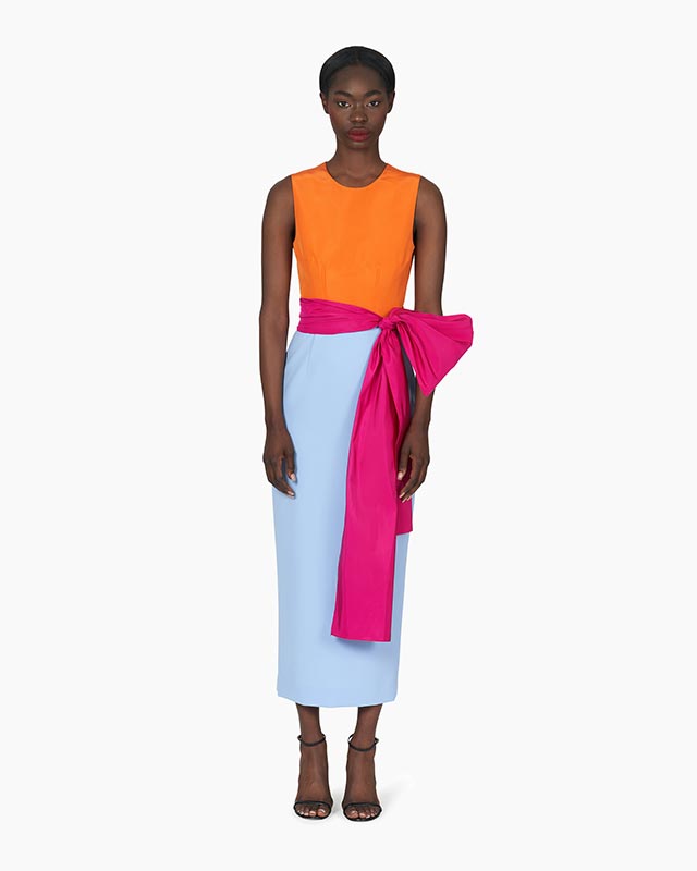 4. Colorblock Dress With Sash