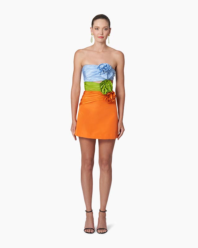 5. Cutout Mini Dress With Rosettes