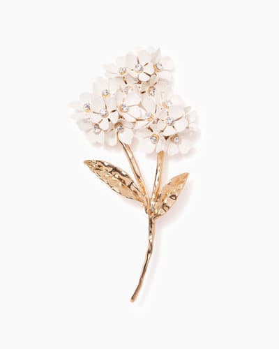 Cluster Enamel Flower Brooch