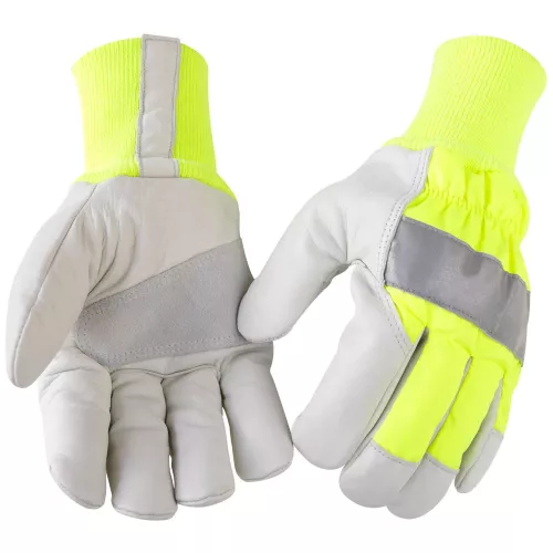 Blåkläder Handschuh Handwerk High Vis, 22403930, Farbe Gelb/Grau, Größe 11