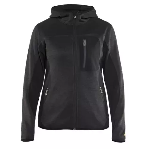 Blåkläder Strick Damen-Softshell-Jacke, 49312117, Farbe Dunkelgrau/Schwarz, Größe L