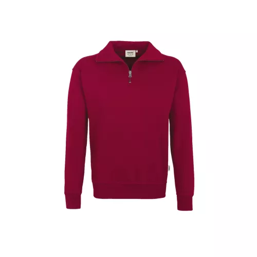 Hakro Zip-Sweatshirt Premium, Farbe weinrot, Größe XL