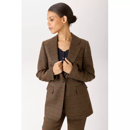 Aniston CASUAL Longblazer im trendigen Karo-Dessin - NEUE KOLLEKTION