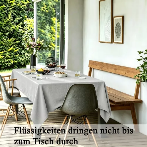 OTTO home Tischdecke ″Ozzie 1 Stück, Leinenoptik, in eckig und rund″ Formstabil & pflegeleicht, eckig oder rund, Dekoration