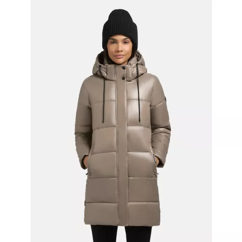 khujo Steppjacke ″Jadet2-YM″ mit Kapuze Schimmernder Winter Kurzmantel mit abnehmbarer Kapuze