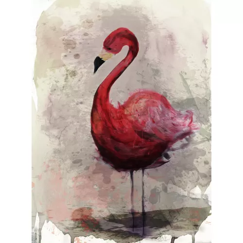 living walls Fototapete ″ARTist Flamingo″ Vlies, Wand, Schräge
