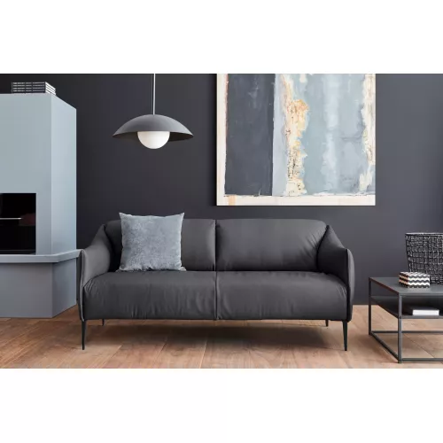 W.SCHILLIG 2,5-Sitzer ″sally Design-Sofa, Loungesofa, bequem, schmale Armlehnen, Breite 194cm″ mit Metallfüßen in Schwarz pulverbeschichtet, Breite 19