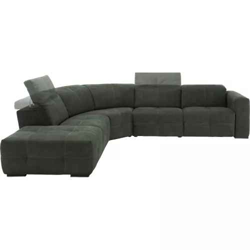 Egoitaliano Ecksofa ″Sauvanne, Designsofa der Extraklasse, elegant und bequem, L-Form″ wahlweise mit elektrischer Relaxfunktion, Kopfteilverstellung