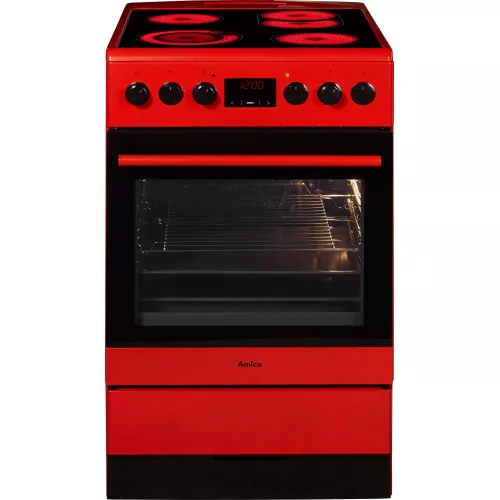 Amica Elektro-Standherd ″SHC 11504 R″ mit 2-fach-Teleskopauszug Steam Clean Komfortables Kochen und Backen mit bequemer Handhabung