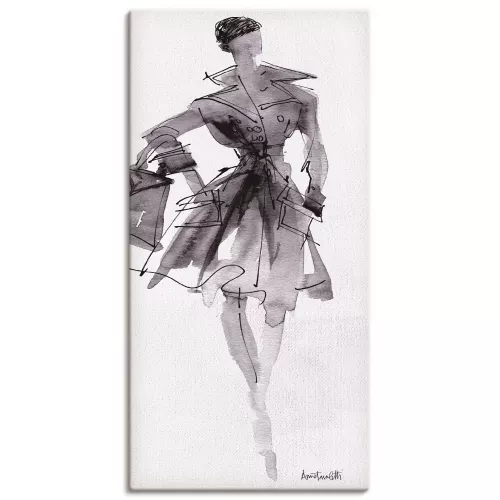 Artland Leinwandbild ″Mode Skizzenbuch VII″ Mode 1 Stk. tlg. auf Holzrahmen gespannt