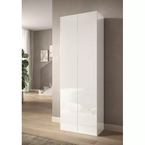 OTTO home Schuhschrank ″SMILE Breite 63 cm, Höhe 184 cm, Schuhregal mit 7 Ebenen,″ Schuhkommode in Weiss Hochglanz Lack