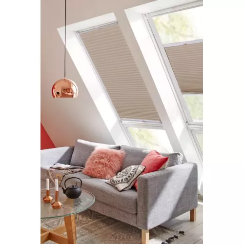 sunlines Dachfensterplissee ″StartUp Style Honeycomb VD″ abdunkelnd verspannt mit Führungsschienen