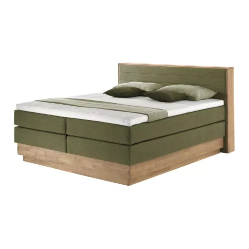 uno Massivholz-Boxspringbett mit Bettkasten Morgan ¦ grün ¦ Maße (cm): B: 184 H: 113 Betten > Boxspringbetten - Höffner