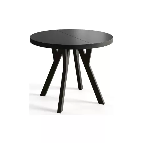 Esstisch ausziehbar Ove ¦ schwarz ¦ Maße (cm): H: 77  Ø: 90 Tische > Esstische > Esstische rund - Höffner