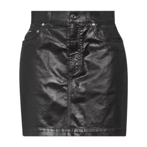 Dolce&gabbana Damen Schwarz Minirock Baumwolle, Elastan
