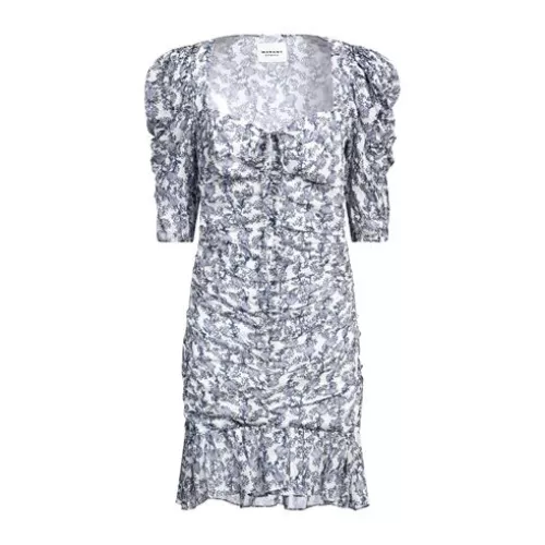 Marant Étoile Damen Blau Mini-Kleid Baumwolle