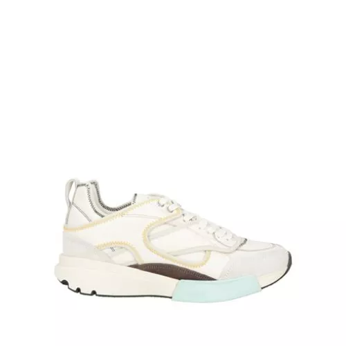 Oamc Herren Beige Sneakers Leder, Gewebefasern