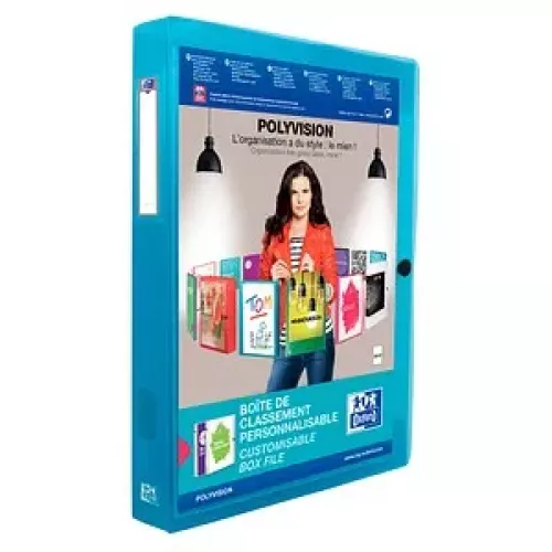 OXFORD Heftbox Polyvision 4,0 cm blau, 1 St.