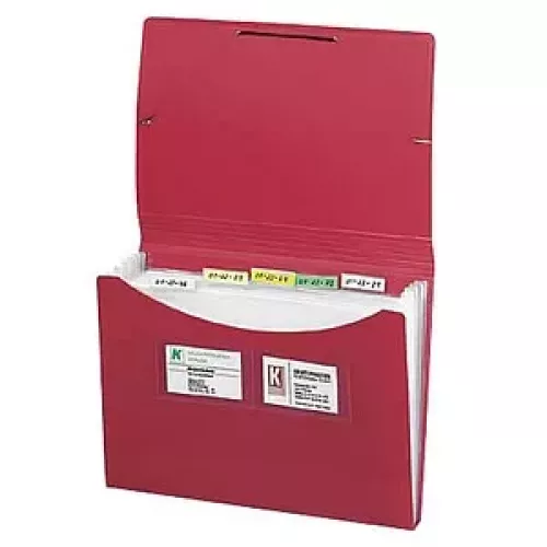 FolderSys Fächermappe 7 Fächer rot, 1 St.