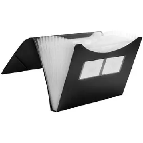 FolderSys Fächermappe 12 Fächer schwarz, 1 St.