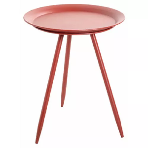 HAKU Möbel Beistelltisch rund Metall rot 38,0 x 38,0 x 47,0 cm, 1 St.