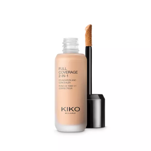 KIKO Full Coverage 2-In-1 Foundation & Concealer 03 - Cr 20. 2-in-1-Foundation und Concealer mit langem Halt bis zu 16 Stunden, natürlich mattes Finis