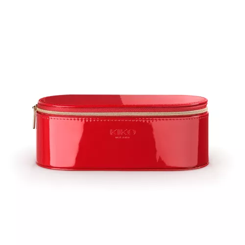 KIKO Gloss Supreme Make Up Bag. Glänzende eckige Kosmetiktasche für Make-up und Accessoires