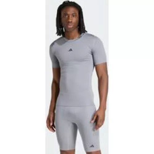 Adidas TECHFIT Compression Training T-Shirt Grey Männer 2XL Short
