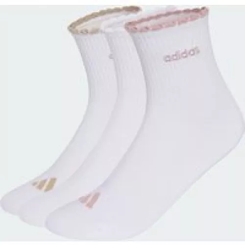 Adidas Quarter-Socken, 3er-Pack White / Wonder Beige / Wonder Taupe / Dual Lilac Frauen 37-39