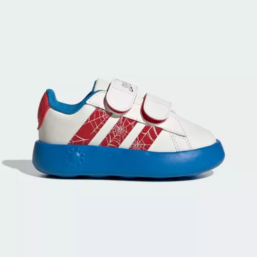 Adidas adidas x Marvel Spider-Man Grand Court Kids Schuh Cloud White / Pure Ruby / Bright Blue Kinder 21
