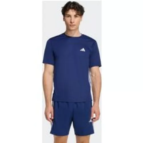 Adidas WORKOUT ESSENTIALS BASE 3-STREIFEN T-SHIRT Dark Blue / White Männer M