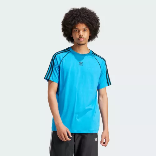 Adidas SST T-Shirt Männer Bright Blue / Black XS